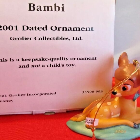Grolier Disney Bambi Christmas Ornament - Picture 4 of 4